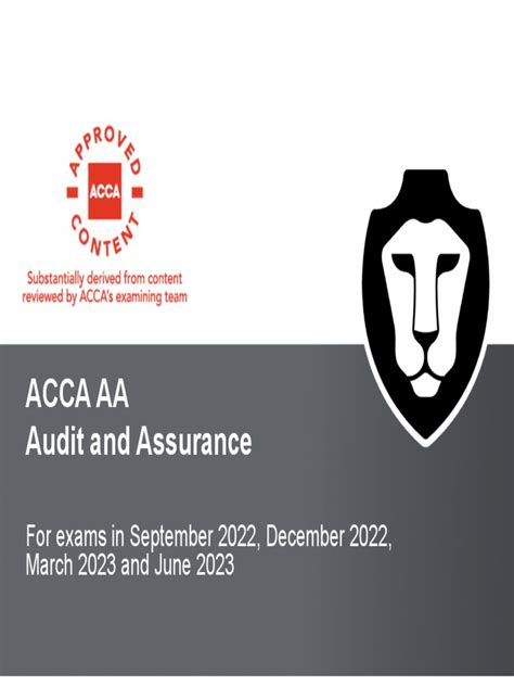 eagle acca|Audit and Assurance (AA) .